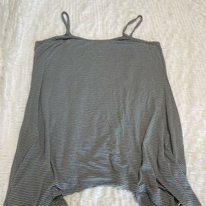 LOGO LAYERS green and white striped tank Lori Goldstein